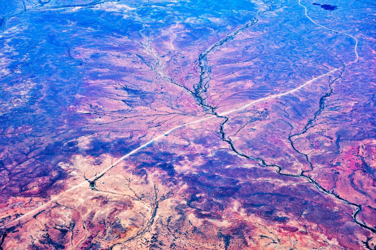 Aerial view of the Australian Outback