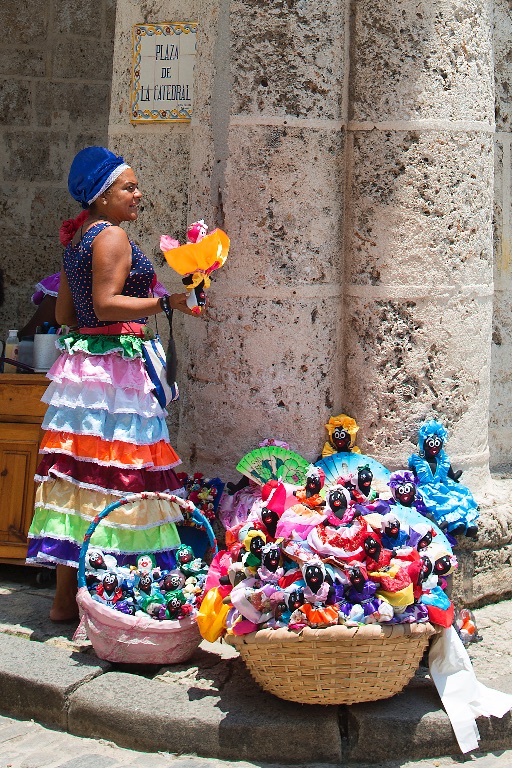 Havana.  Selling doll