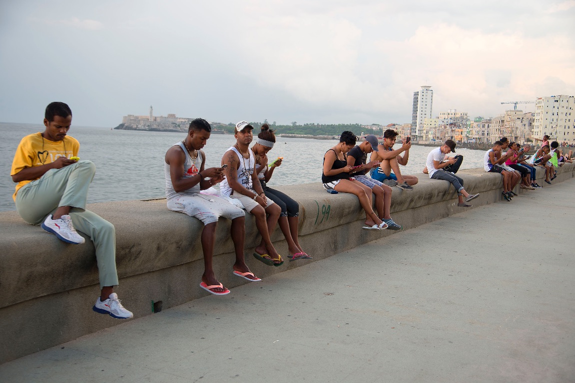 Havana. A person is not looking at the phone!