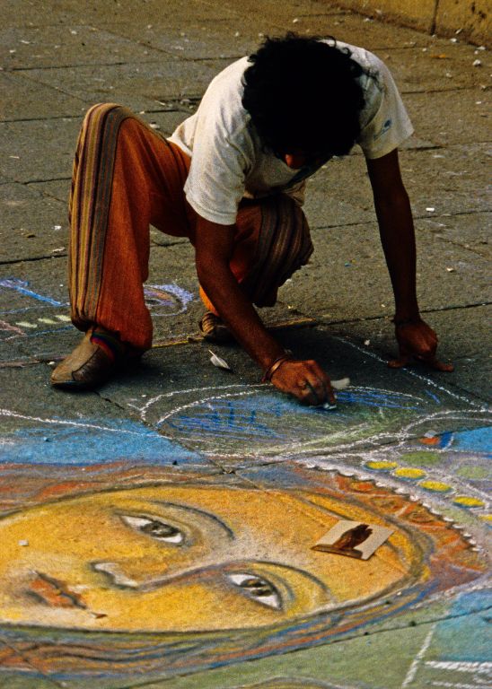 Street painter (Zaragoza, Spain), 1983