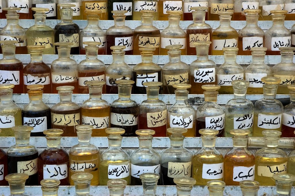 Perfumes in the souk of Damasco (Syria), 2005