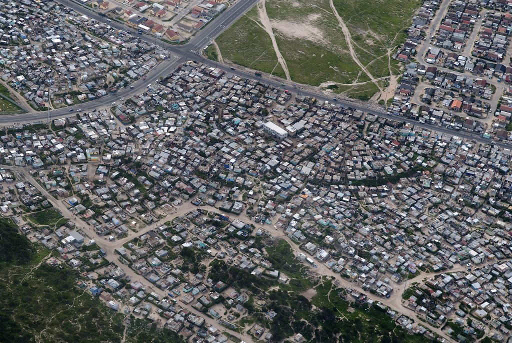 Cape Town, views of a township from the air